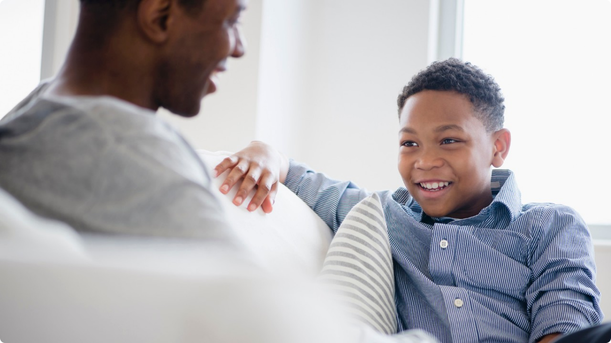 parent talking to teen